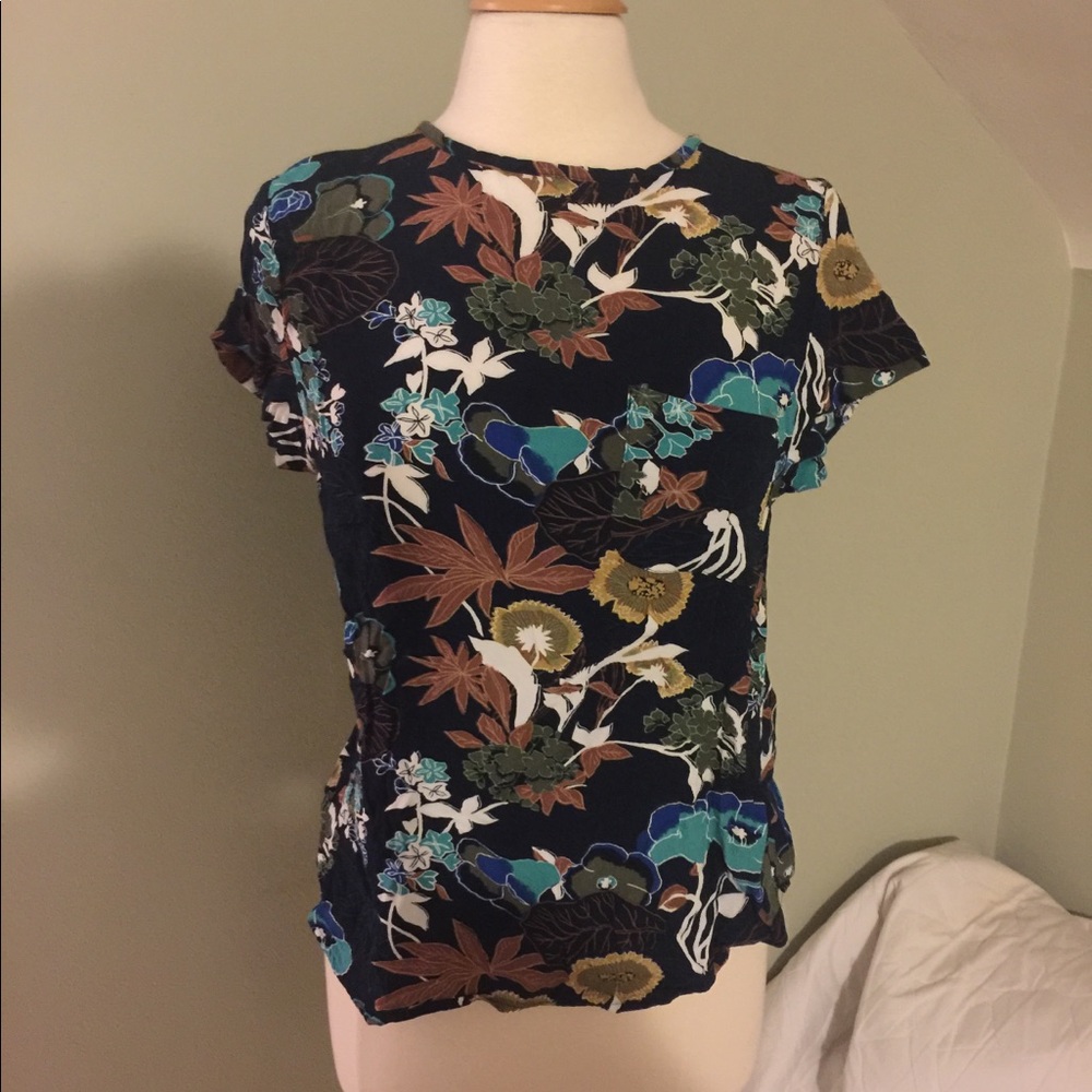 H&M pocket floral shirt
